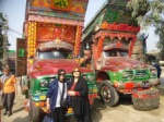 Painted busses in Karachi - Semral with Prof.Sevim Cizer from Ege University,Turkey.  